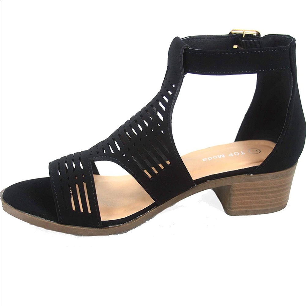 Ankle Strap Low Heel Sandal - Picture 2 of 3